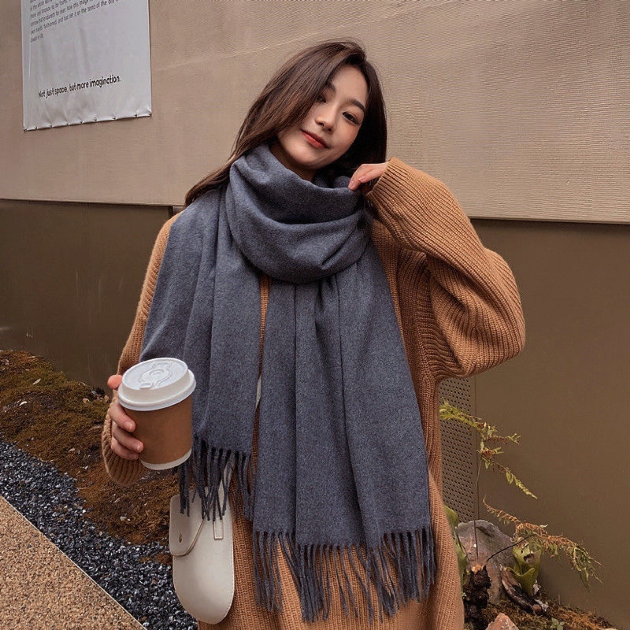 New Black Scarf Cashmere Woman - Wool Scarf Men のレビューと価格