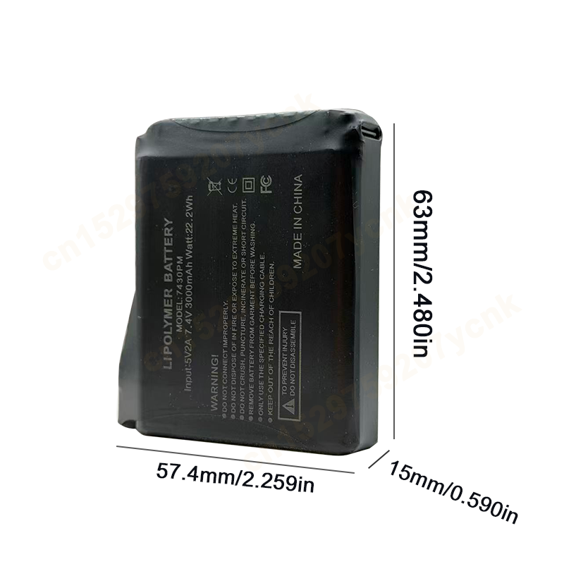 7.4V 3000mah Heated Gloves Bat - Heated Vest Battery のレビューと価格