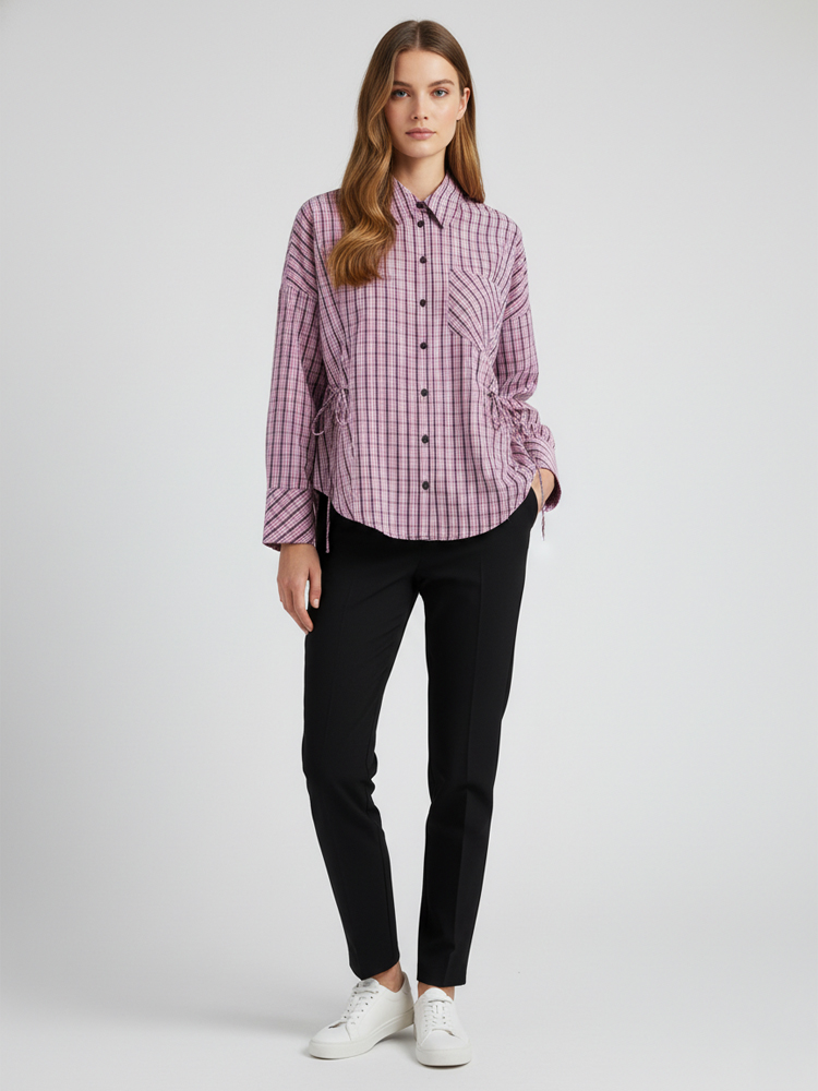 Women's Trendy Plaid Shirt Ele - Flannel Shirt Lined のレビューと価格
