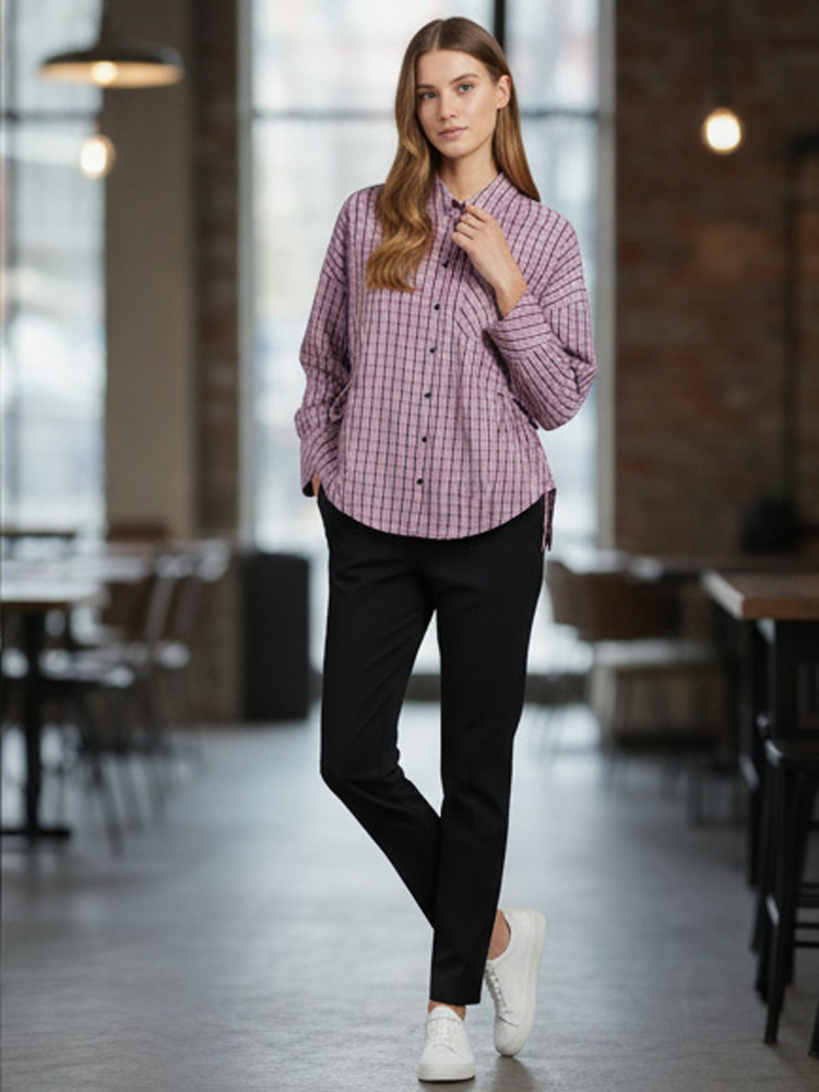 Women's Trendy Plaid Shirt Ele - Flannel Shirt Lined のレビューと価格