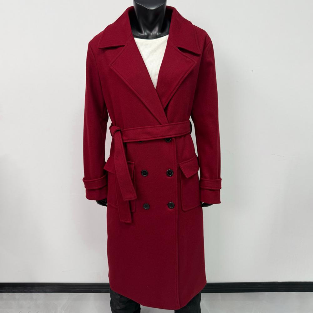Women Coat Women's Double Brea - Wool Coat Peacoat のレビューと価格