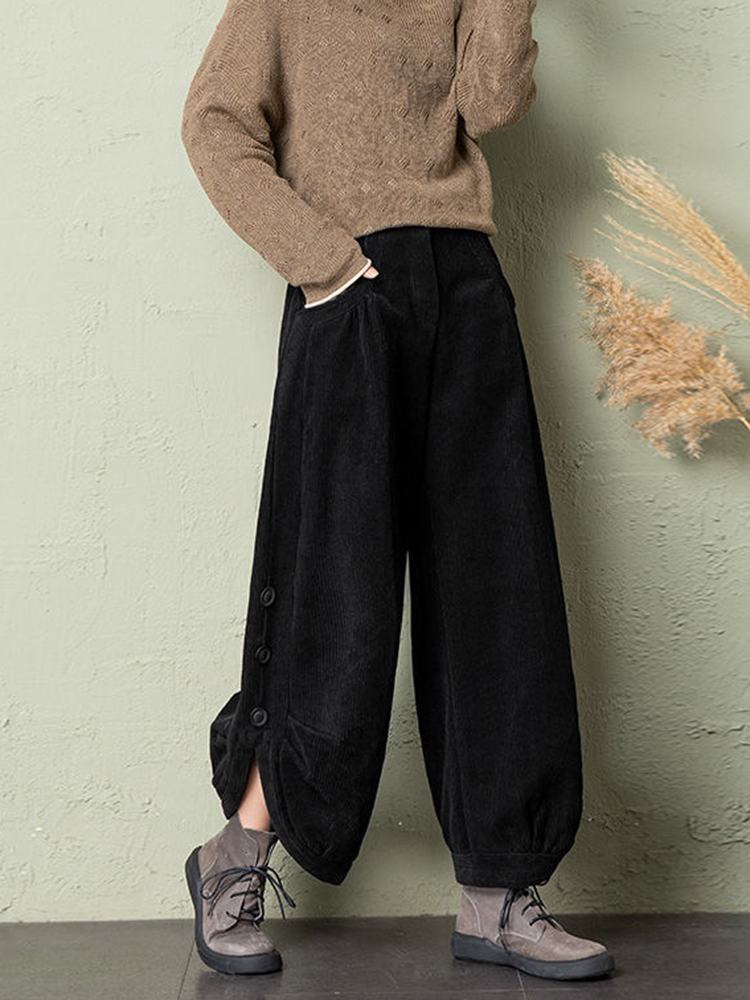 Korean Corduroy Women Pants Fa - Corduroy Pant Warm のレビューと価格