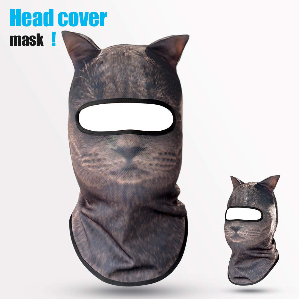 3D cat animal skiing Balaclava - Balaclava Ski Mask のレビューと価格