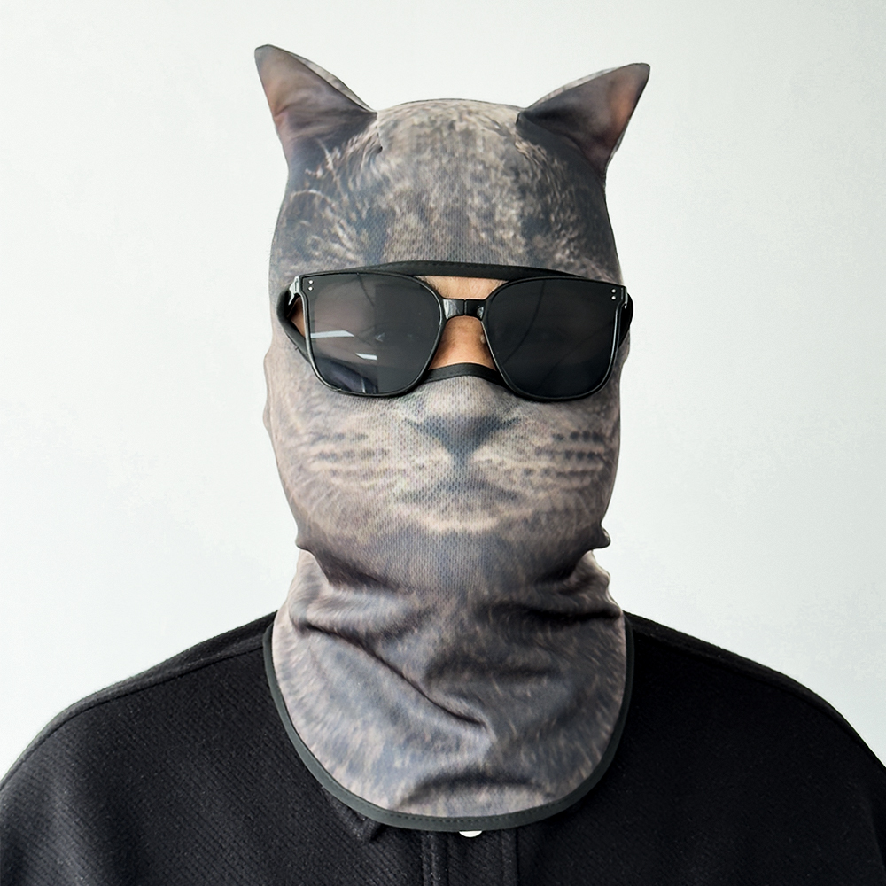 3D cat animal skiing Balaclava - Balaclava Ski Mask のレビューと価格