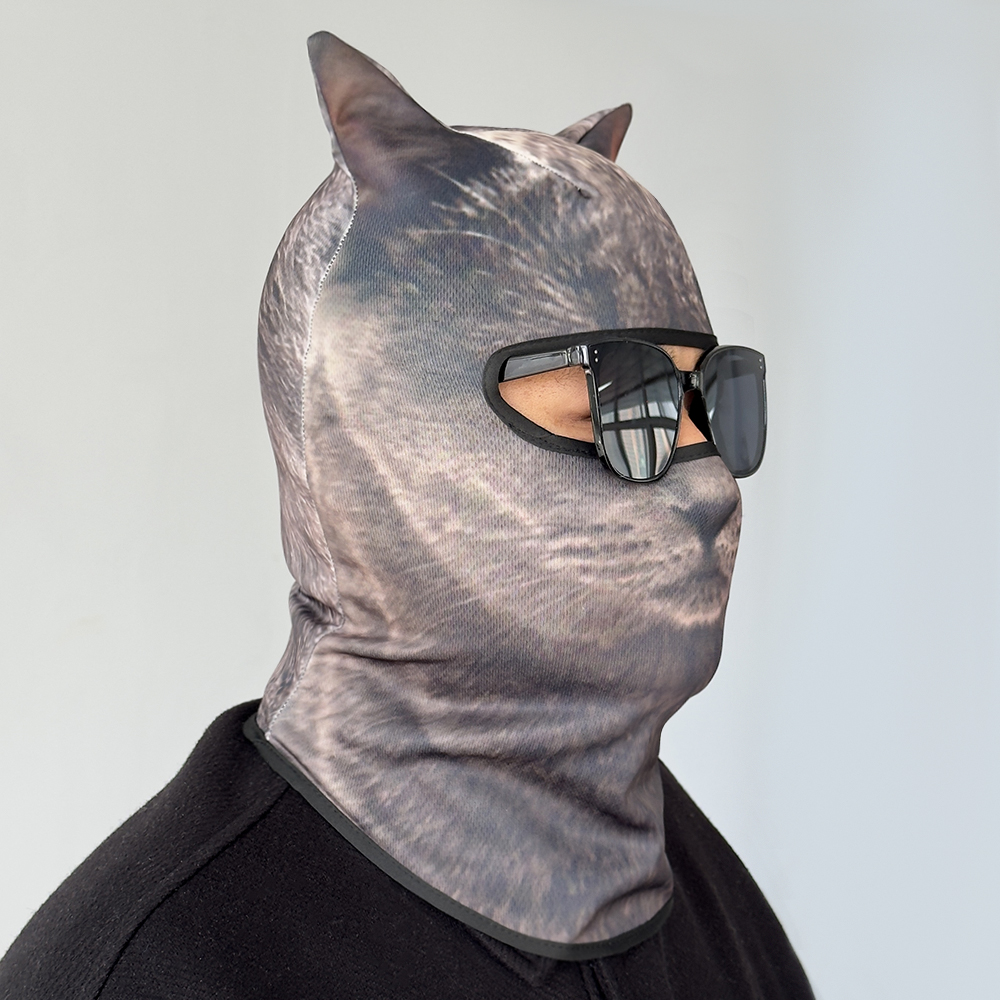 3D cat animal skiing Balaclava - Balaclava Ski Mask のレビューと価格