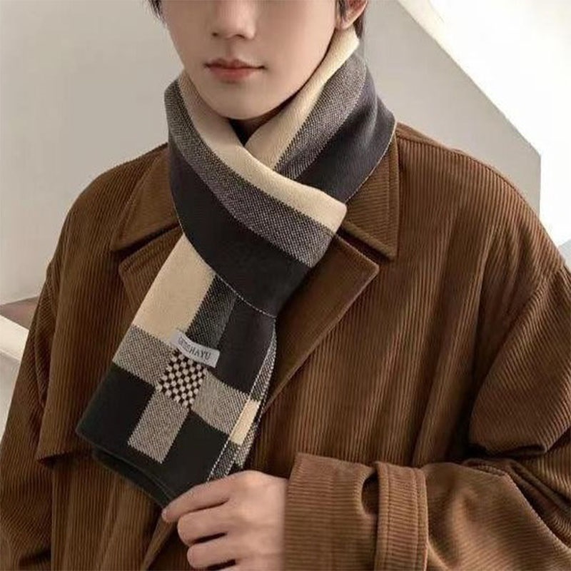 New Winter Men Scarf Keep Warm - Wool Scarf Men のレビューと価格