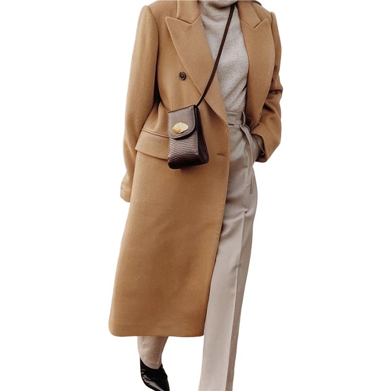 A24F-Womens Long Wool Coats Fa - Wool Coat Peacoat のレビューと価格