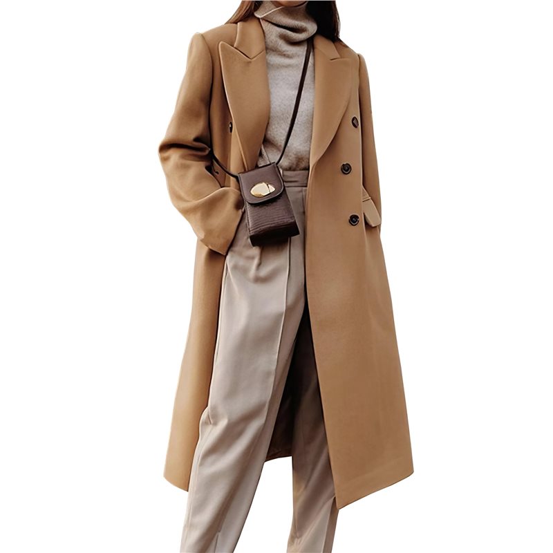 A24F-Womens Long Wool Coats Fa - Wool Coat Peacoat のレビューと価格