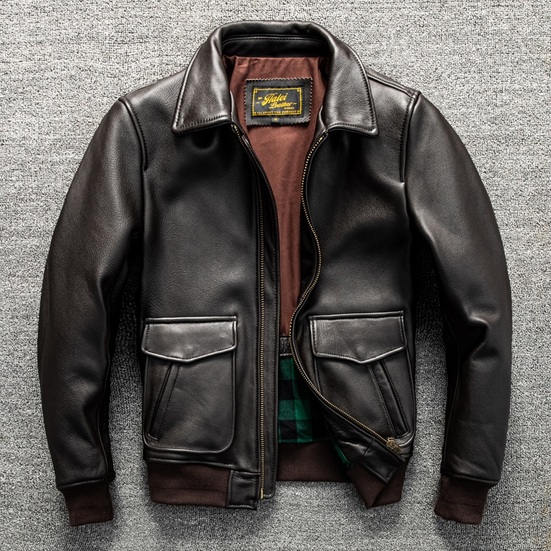 Dark Brown Winter Leather Jack - Down Jacket Packable のレビューと価格