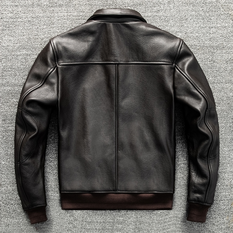 Dark Brown Winter Leather Jack - Down Jacket Packable のレビューと価格