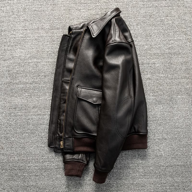 Dark Brown Winter Leather Jack - Down Jacket Packable のレビューと価格