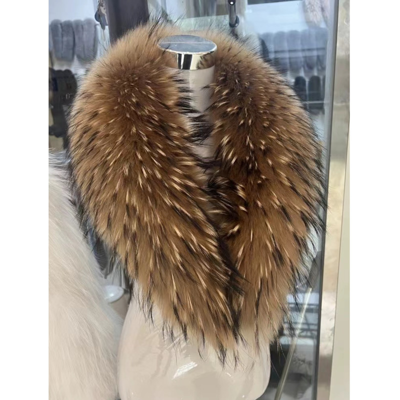 Raccoon Fur Collar Female Wint - Shawl Wrap Winter のレビューと価格