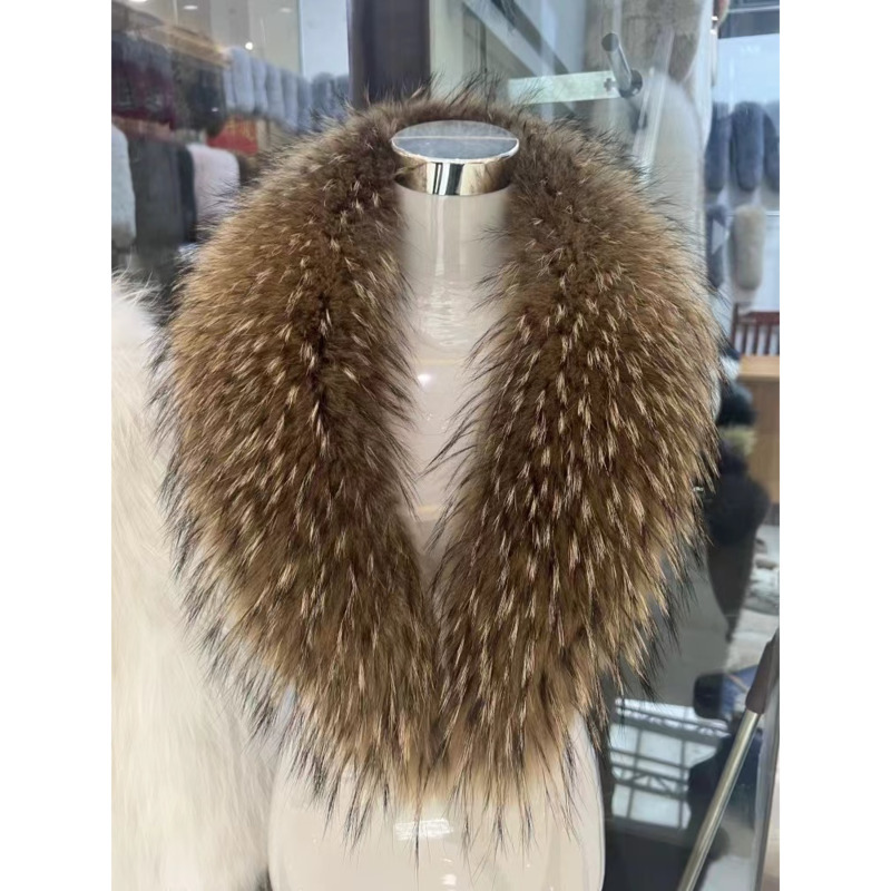 Raccoon Fur Collar Female Wint - Shawl Wrap Winter のレビューと価格