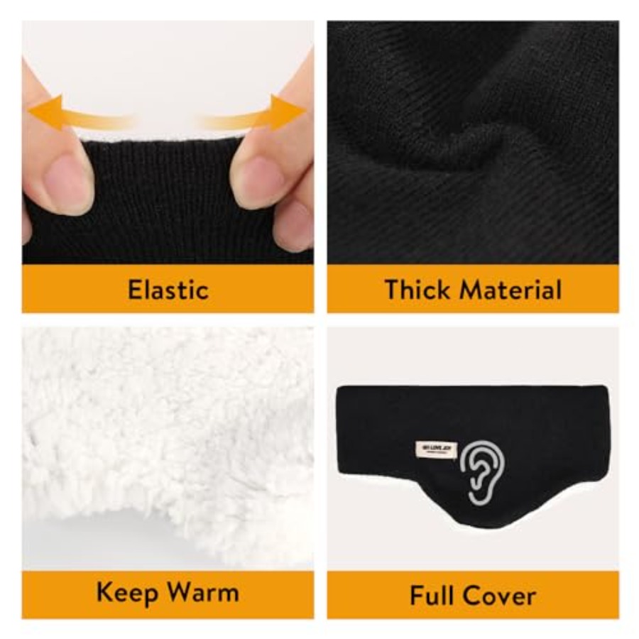 Ear Warmer Fuzzy Fleece Lined  - Winter Headband Fleece のレビューと価格