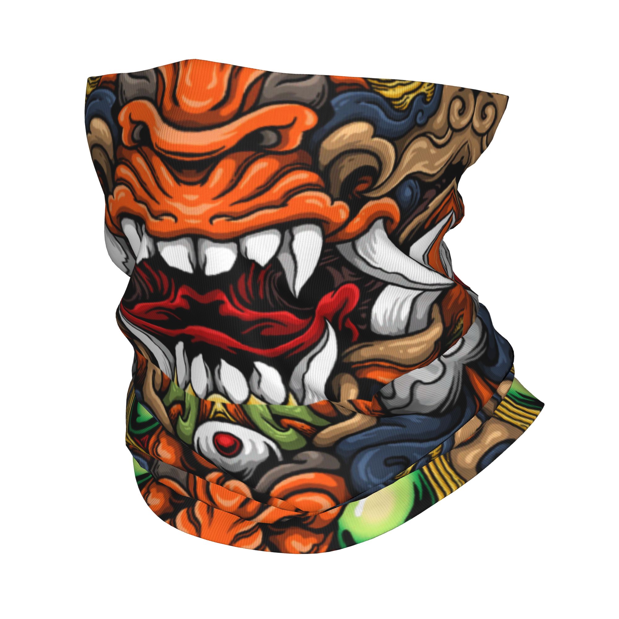 Custom Samurai Demon Oni Winte - Neck Gaiter Fleece のレビューと価格