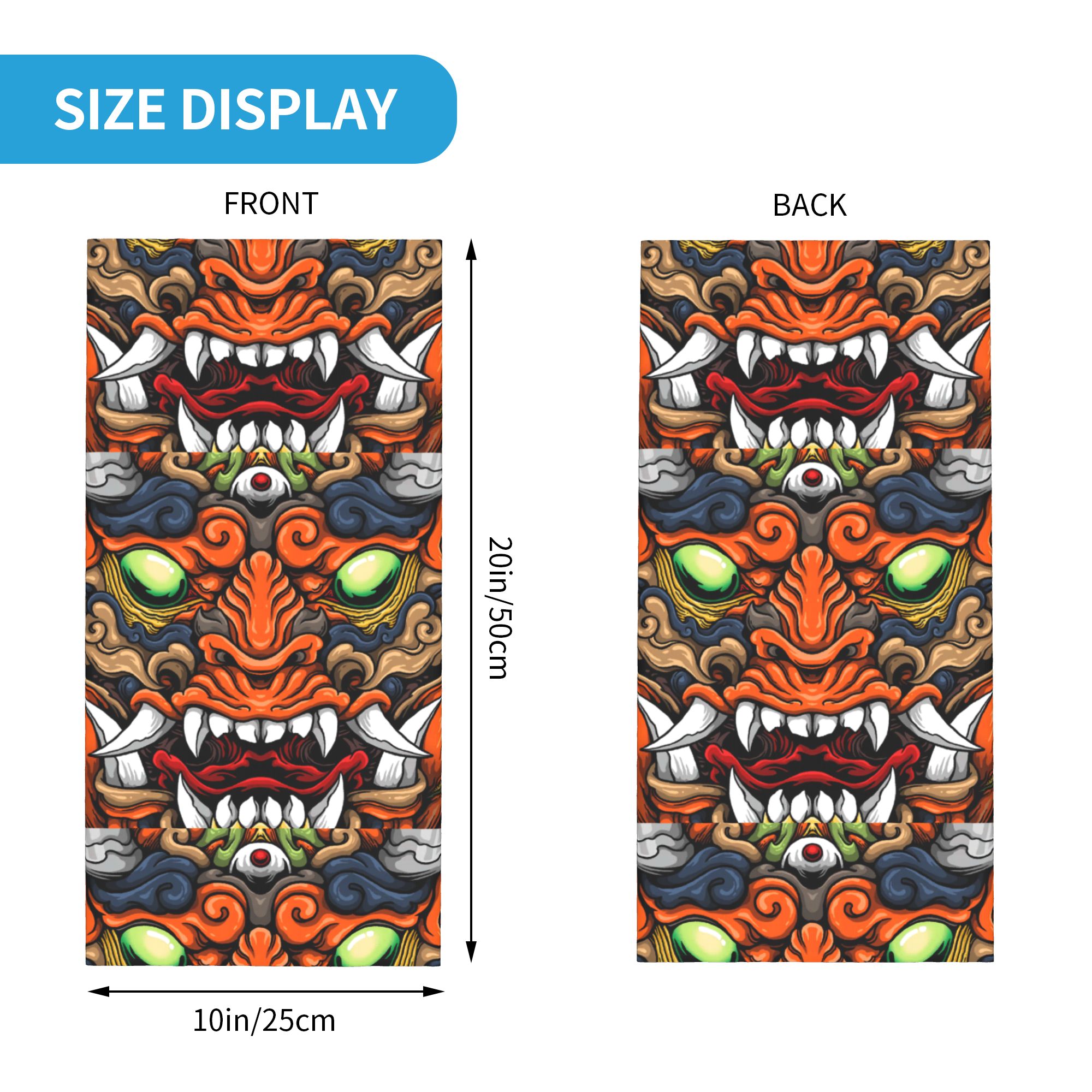 Custom Samurai Demon Oni Winte - Neck Gaiter Fleece のレビューと価格