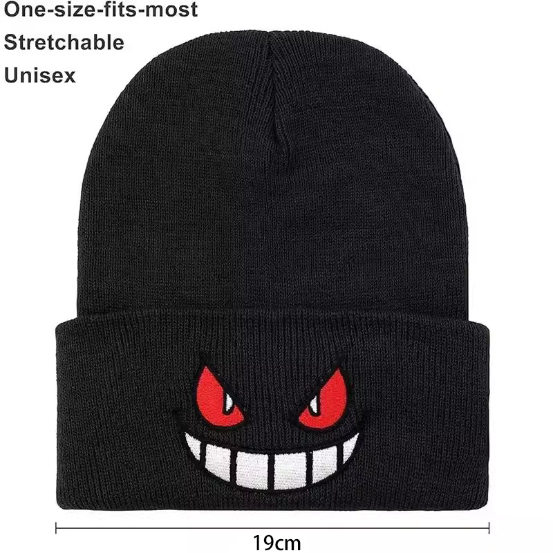 Anime Pokemon Gengar Cute Cart - Knit Beanie Hat Warm のレビューと価格