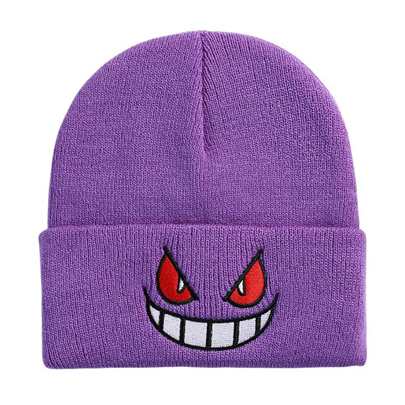 Anime Pokemon Gengar Cute Cart - Knit Beanie Hat Warm のレビューと価格