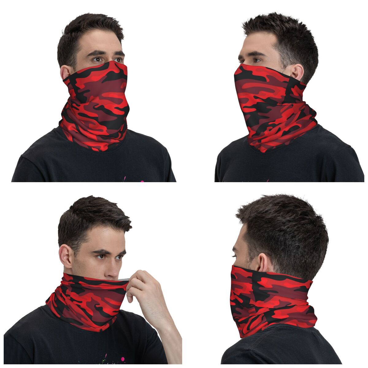 Militaryy Red Camouflage Banda - Neck Gaiter Fleece のレビューと価格